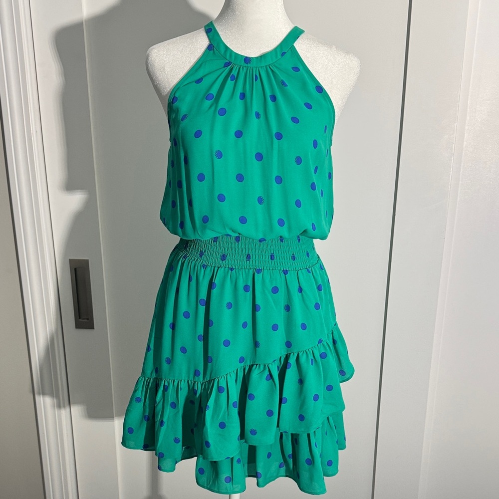Lilly Pulitzer Teal and Blue Polka Dot Kids Dress